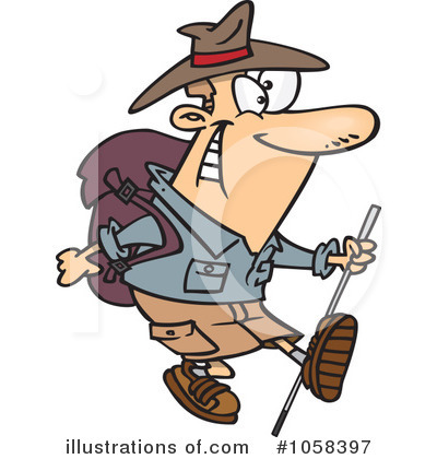 Royalty-Free (RF) Hiking Clipart Illustration by toonaday - Stock Sample #1058397