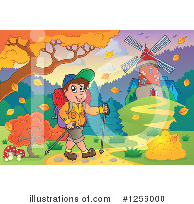 Royalty-Free (RF) Hiking Clipart Illustration by visekart - Stock Sample #1256000