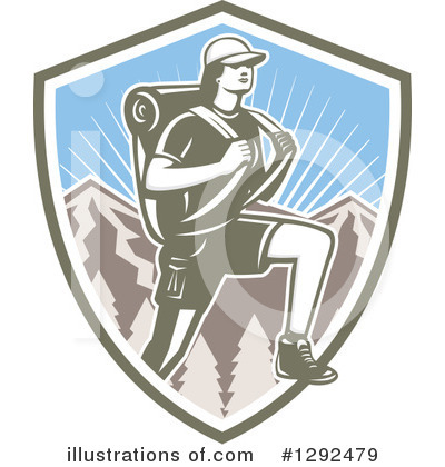 Royalty-Free (RF) Hiking Clipart Illustration by patrimonio - Stock Sample #1292479