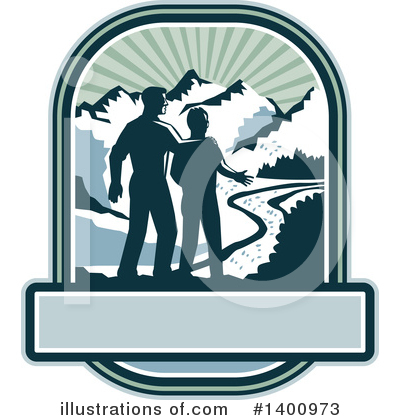 Royalty-Free (RF) Hiking Clipart Illustration by patrimonio - Stock Sample #1400973