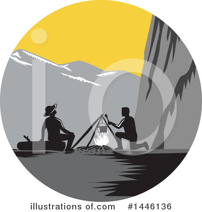 Royalty-Free (RF) Hiking Clipart Illustration by patrimonio - Stock Sample #1446136
