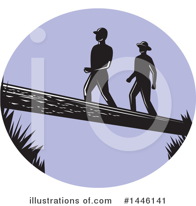 Royalty-Free (RF) Hiking Clipart Illustration by patrimonio - Stock Sample #1446141