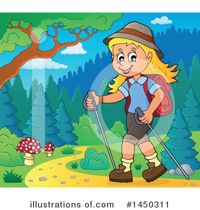 Royalty-Free (RF) Hiking Clipart Illustration by visekart - Stock Sample #1450311