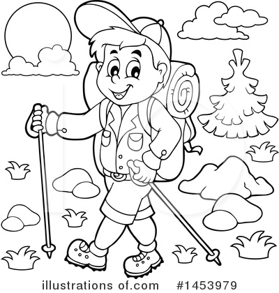 Royalty-Free (RF) Hiking Clipart Illustration by visekart - Stock Sample #1453979
