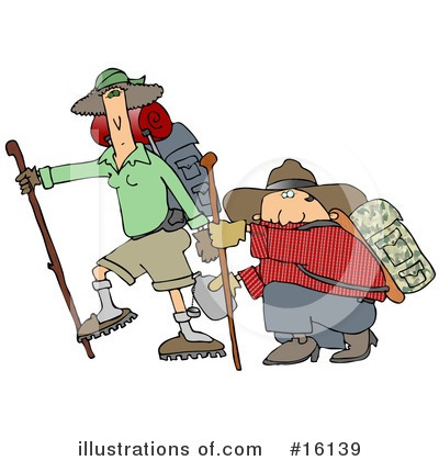 Royalty-Free (RF) Hiking Clipart Illustration by djart - Stock Sample #16139