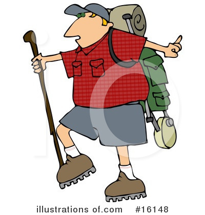 Royalty-Free (RF) Hiking Clipart Illustration by djart - Stock Sample #16148