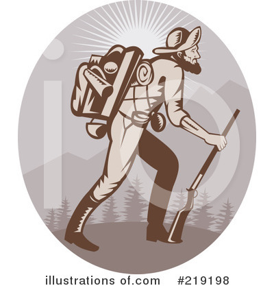 Royalty-Free (RF) Hiking Clipart Illustration by patrimonio - Stock Sample #219198