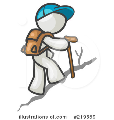 Royalty-Free (RF) Hiking Clipart Illustration by Leo Blanchette - Stock Sample #219659