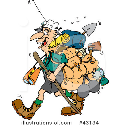 Hiker Clipart #43134 by Dennis Holmes Designs