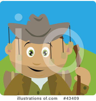Hiker Clipart #43409 by Dennis Holmes Designs