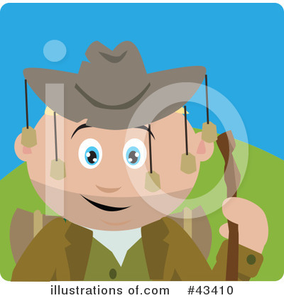 Hiker Clipart #43410 by Dennis Holmes Designs