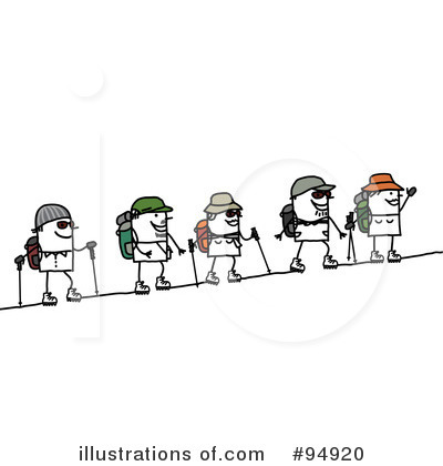 Royalty-Free (RF) Hiking Clipart Illustration by NL shop - Stock Sample #94920