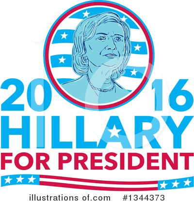 Royalty-Free (RF) Hillary Clinton Clipart Illustration by patrimonio - Stock Sample #1344373