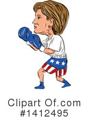 Hillary Clinton Clipart #1412495 by patrimonio
