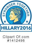 Hillary Clinton Clipart #1412496 by patrimonio