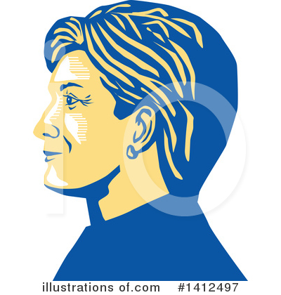 Royalty-Free (RF) Hillary Clinton Clipart Illustration by patrimonio - Stock Sample #1412497