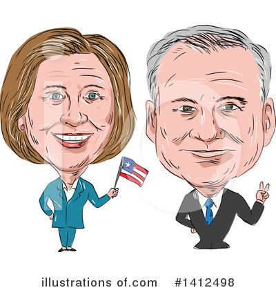 Royalty-Free (RF) Hillary Clinton Clipart Illustration by patrimonio - Stock Sample #1412498