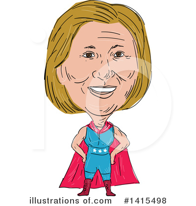 Royalty-Free (RF) Hillary Clinton Clipart Illustration by patrimonio - Stock Sample #1415498