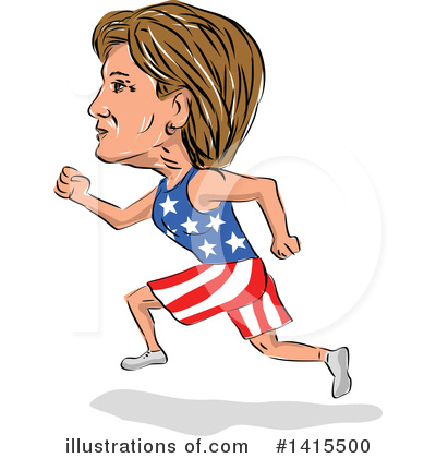 Royalty-Free (RF) Hillary Clinton Clipart Illustration by patrimonio - Stock Sample #1415500