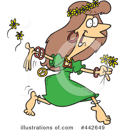 Royalty-Free (RF) Hippie Clipart Illustration by toonaday - Stock Sample #442649