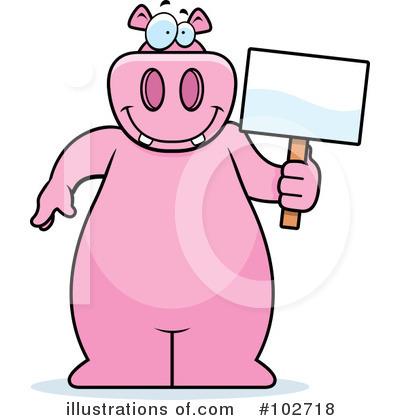 Royalty-Free (RF) Hippo Clipart Illustration by Cory Thoman - Stock Sample #102718