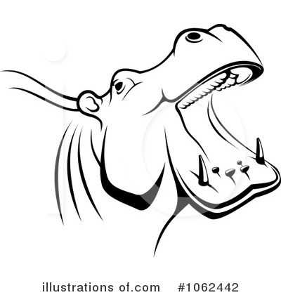 Royalty-Free (RF) Hippo Clipart Illustration by Vector Tradition SM - Stock Sample #1062442