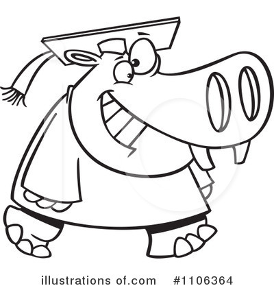 Royalty-Free (RF) Hippo Clipart Illustration by toonaday - Stock Sample #1106364