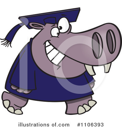 Royalty-Free (RF) Hippo Clipart Illustration by toonaday - Stock Sample #1106393