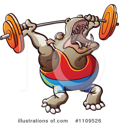Royalty-Free (RF) Hippo Clipart Illustration by Zooco - Stock Sample #1109526
