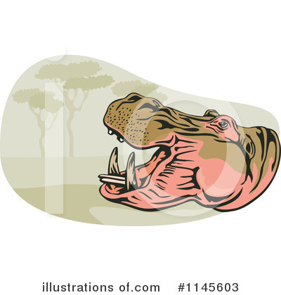 Hippopotamus Clipart #1145603 by patrimonio
