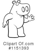 Hippo Clipart #1151393 by Cory Thoman