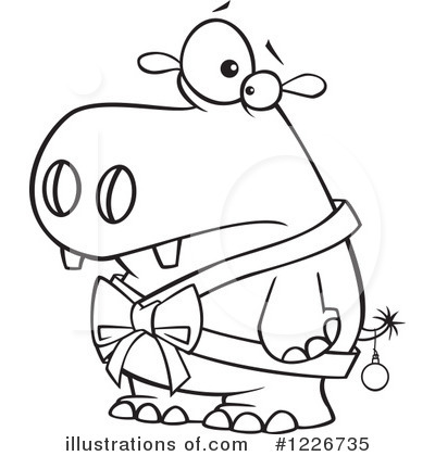 Royalty-Free (RF) Hippo Clipart Illustration by toonaday - Stock Sample #1226735