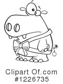 Hippo Clipart #1226735 by toonaday