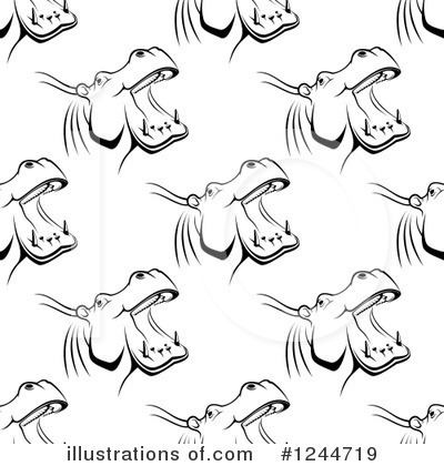 Hippopotamus Clipart #1244719 by Vector Tradition SM