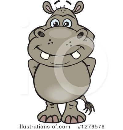 Hippo Clipart #1276576 by Dennis Holmes Designs