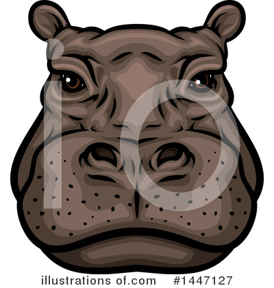 Royalty-Free (RF) Hippo Clipart Illustration by Vector Tradition SM - Stock Sample #1447127