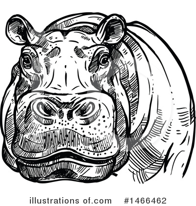Hippopotamus Clipart #1466462 by Vector Tradition SM