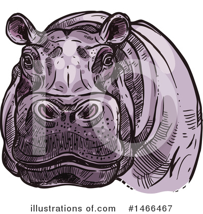 Royalty-Free (RF) Hippo Clipart Illustration by Vector Tradition SM - Stock Sample #1466467
