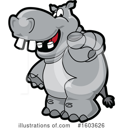 Royalty-Free (RF) Hippo Clipart Illustration by Mascot Junction - Stock Sample #1603626