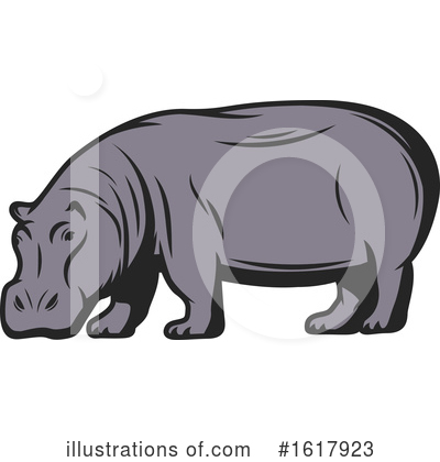 Hippopotamus Clipart #1617923 by Vector Tradition SM