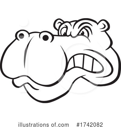 Hippo Clipart #1742082 by Johnny Sajem