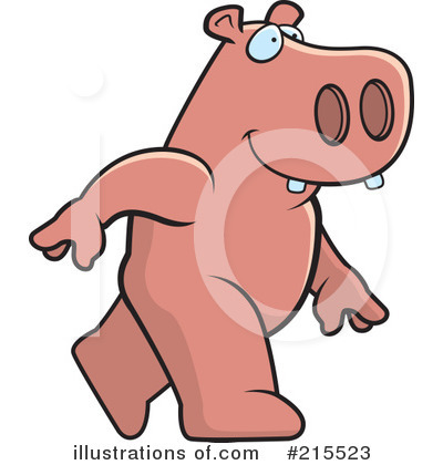 Royalty-Free (RF) Hippo Clipart Illustration by Cory Thoman - Stock Sample #215523