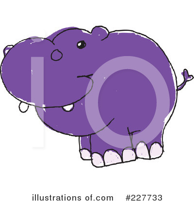 Royalty-Free (RF) Hippo Clipart Illustration by yayayoyo - Stock Sample #227733
