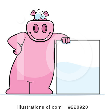 Royalty-Free (RF) Hippo Clipart Illustration by Cory Thoman - Stock Sample #228920