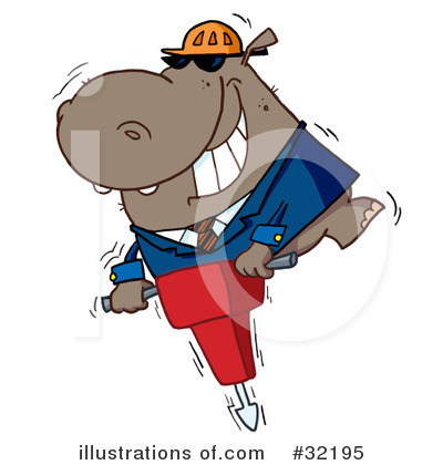 Jackhammer Clipart #32195 by Hit Toon