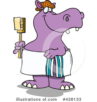 Royalty-Free (RF) Hippo Clipart Illustration by toonaday - Stock Sample #438133