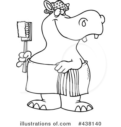 Royalty-Free (RF) Hippo Clipart Illustration by toonaday - Stock Sample #438140