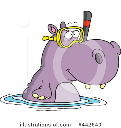 Royalty-Free (RF) Hippo Clipart Illustration by toonaday - Stock Sample #442640