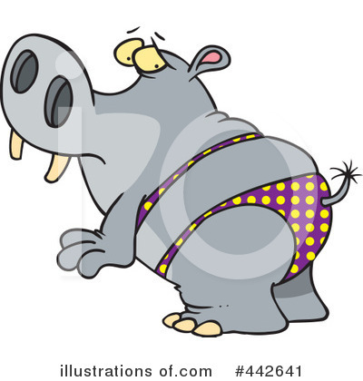 Royalty-Free (RF) Hippo Clipart Illustration by toonaday - Stock Sample #442641
