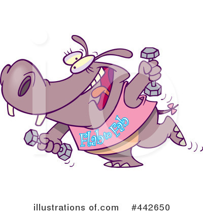 Royalty-Free (RF) Hippo Clipart Illustration by toonaday - Stock Sample #442650